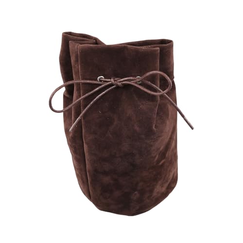 BUBEFSKD Tragbarer Kordelbeutel Mittelalterlicher Suedes Gürtelbeutel Vintage Coin Geldbörse Juwely Dices Cosplay Liefert Gürtelbeutel Draw String Mode Accessoire von BUBEFSKD