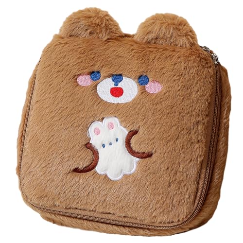 Tragbarer Plüschquadrat Make Up Tasche Geräumige Kosmetikbeutel Aufbewahrungsorganisator Für Mädchen Waschbeutel Bleistift Gehäuse Tragbarer Plüschquadrat Make Up Tasche Geräumige Kosmetikbeutel Aufbewahrungsorganisator Für Mädchen Waschbeutel Bleistift Gehäuse von BUBEFSKD