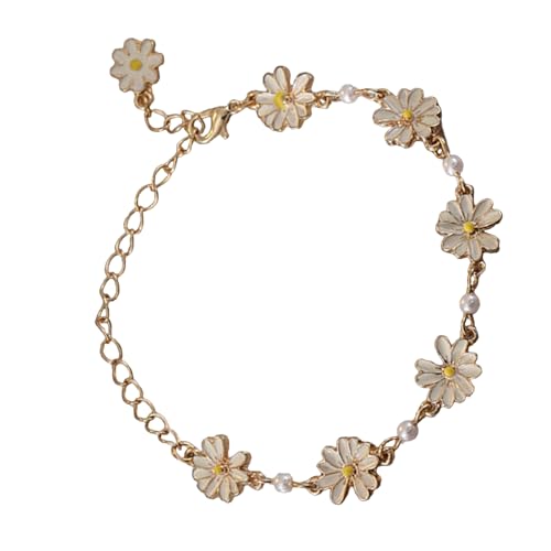 Trendy Blumenarmband Halskette Alltagsnarmband Elegante Blumenlegierung Textur Die Komfort Für Täglich Einfache Elegante Bietet von BUBEFSKD