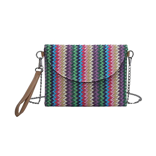 Umhängetasche Ethnischen Stil Für Mädchen Frauen Vintage Gestrickte Handtasche Einfache Lässige Crossbody Weibliche Messengerinnen Frauen Gestrickt Schulter Kleine Lässige Handtaschen Frau Retro von BUBEFSKD