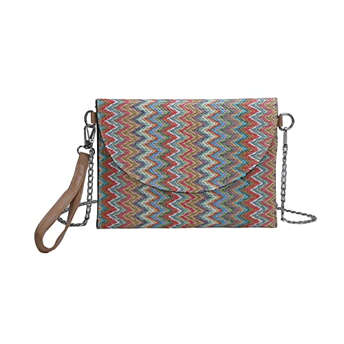 Umhängetasche Ethnischen Stil Für Mädchen Frauen Vintage Gestrickte Handtasche Einfache Lässige Crossbody Weibliche Messengerinnen Frauen Gestrickt Schulter Kleine Lässige Handtaschen Frau Retro von BUBEFSKD
