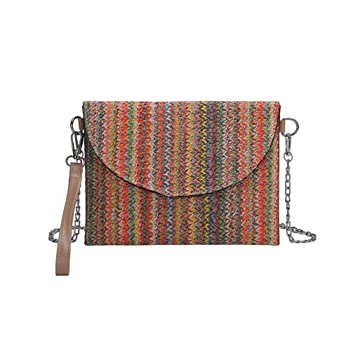 Umhängetasche Ethnischen Stil Für Mädchen Frauen Vintage Gestrickte Handtasche Einfache Lässige Crossbody Weibliche Messengerinnen Frauen Gestrickt Schulter Kleine Lässige Handtaschen Frau Retro von BUBEFSKD