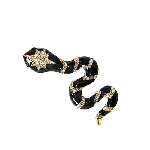 Unique Women Brosche Pin Mit Funkelnden Strasssteinen Einzigartige Schlangenlegierung Textur Für Multifunty Outfit Styling Unisex Mode von BUBEFSKD