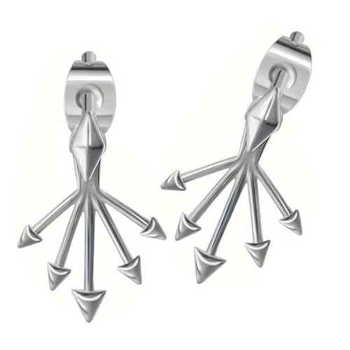 Verstellbare Dunkle Styles Metallohrringe Punkrock Abnehmbare Stollen Leichtes Design Für Lässige Oder Abends Anpassbare Rock Ohrringe von BUBEFSKD