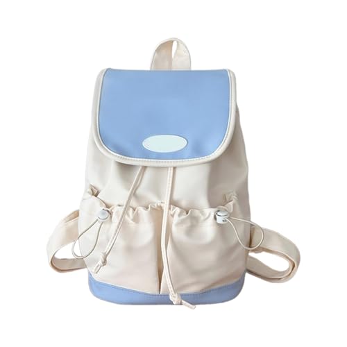 Vielseitige Junior High School Rucksack Für Mädchen Großer Tagespack Einfach Zu Tragen Reisebasche Mit Organisatorischen Taschen Blue Nylon Daypack von BUBEFSKD