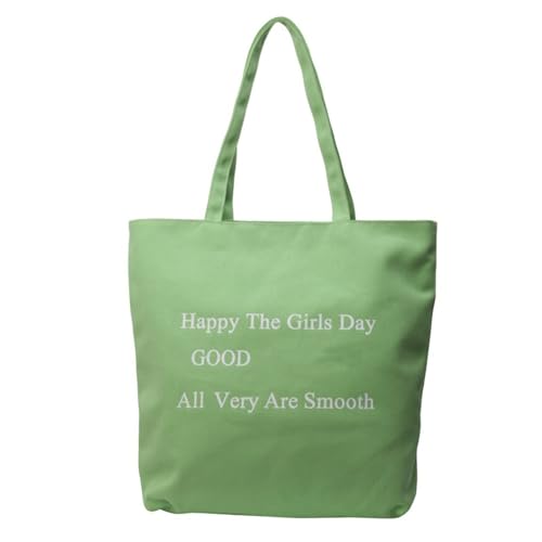 Vielseitige Leinwand Umhängetasche Mit Trendiger Buchstabe Druck Großer Kapazität Reißverschluss Handtasche Einkaufstasche Für Stilvolle Ladies Handtasche von BUBEFSKD