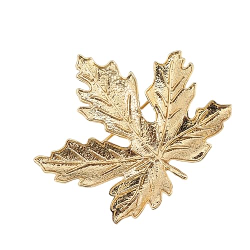 Vintage Maple Leaf Brosche Mit Strasssteinen Und Verzweifeltes Finish Antique Schmucknadel Für Elegantes Outfit Vintage Maple Leaf Brosche von BUBEFSKD