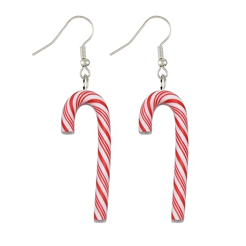 Weiche Ton Weihnachtsrohr Ohrringe Süße Krücke Stilvolle Ohrzubehör Süßes Ohrschmuck Weihnachtskrücke Weiche Ton Weihnachtsrohr Ohrringe Süße Krücke Stilvolle Ohrzubehör Süßes Ohrschmuck Weihnachtskrücke von BUBEFSKD
