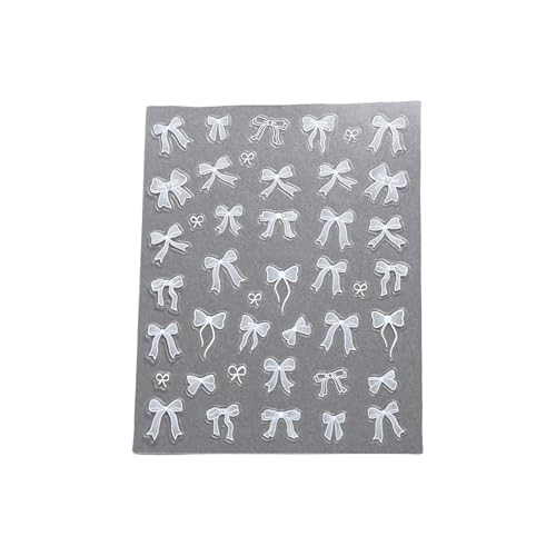 Weiße Bögen Nägel Kunstaufkleber Ribbon Schalter Bowknot Aufkleber Kunstdekoration Für Frauen Mädchen Weiße Bögen Nägel Kunstaufkleber Ribbon Schalter Bowknot Aufkleber Kunstdekoration Für Frauen Mädchen von BUBEFSKD