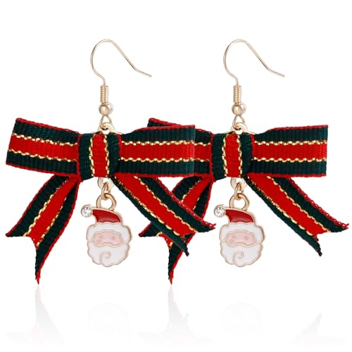 Zarte Dangle Ohrringe Weihnachten Ohrhänger Bowknot Ohr Ohrschmuck Drop Legierung Geschenk Für Mädchen Frau Urlaub Tropfen von BUBEFSKD