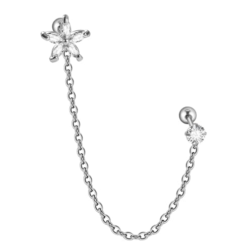 Zirkonblüte Piercing Bolzen Ohrringe Quasten Kette Drop Dangle Knorpel Tragus Kletterer Ohrring Doppelpiercing Dangle Ohrringe Zirkonblüte Piercing Bolzen Ohrringe Quasten Kette Drop Dangle Knorpel Tragus Kletterer Ohrring Doppelpiercing Dangle Ohrringe von BUBEFSKD