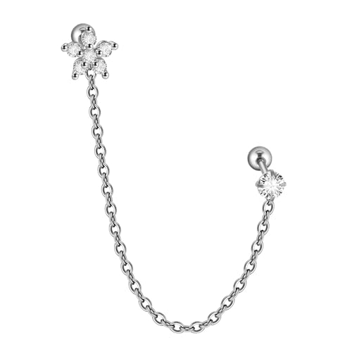 Zirkonblüte Piercing Bolzen Ohrringe Quasten Kette Drop Dangle Knorpel Tragus Kletterer Ohrring Doppelpiercing Dangle Ohrringe Zirkonblüte Piercing Bolzen Ohrringe Quasten Kette Drop Dangle Knorpel Tragus Kletterer Ohrring Doppelpiercing Dangle Ohrringe von BUBEFSKD