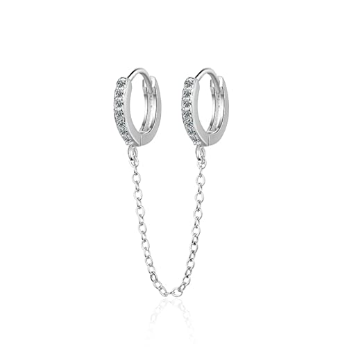Zwei Löcher Die Ohrringe Verbinden Piercing Chain Hoop Huggie Wrap Mit Zierlichem Schmuck Für Frauen Girl Doppelpiercing Ohrringe Zwei Löcher Die Ohrringe Verbinden Piercing Chain Hoop Huggie Wrap Mit Zierlichem Schmuck Für Frauen Girl Doppelpiercing Ohrringe von BUBEFSKD