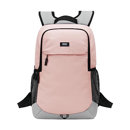 BUBM Rucksack Damen Elegant Daypack Tagesrucksack mit Laptopfach 14 Zoll & Anti Diebstahl Tasche für Ausflüge, Uni, Schule u. Büro Rosa von BUBM