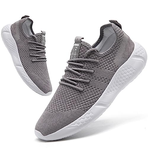 BUBUDENG Damen Schuhe Turnschuhe Sportschuhe Atmungsaktiv Laufschuhe Straßenlaufschuhe Sneaker Outdoor Fitness Gym Walkingschuhe, Grau,EU 38 von BUBUDENG