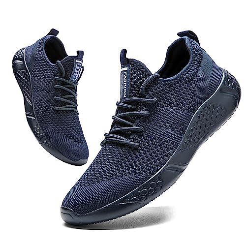 BUBUDENG Herren Schuhe Laufschuhe Sportschuhe Sneaker Turnschuhe Straßenlaufschuhe Leichtgewichts Freizeit Atmungsaktive Fitness Schuhe Blau EU 47 von BUBUDENG