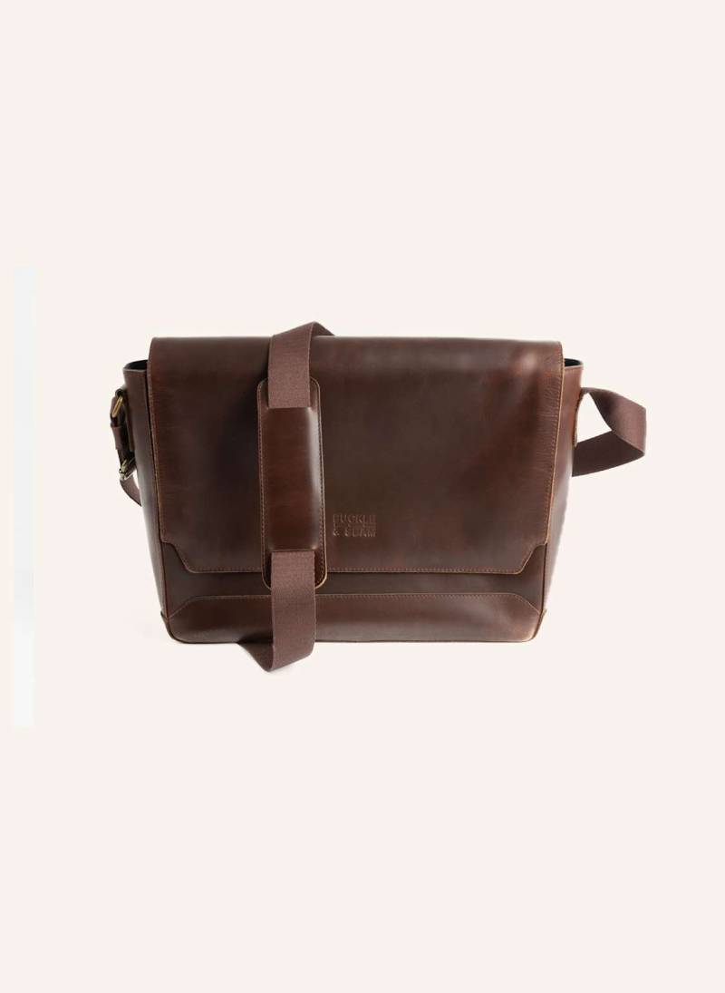 Buckle & Seam Messenger Bag Times braun von BUCKLE & SEAM