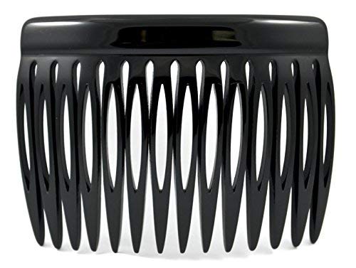 BUCO Klassischer, zeitloser Einsteckkamm in sehr hoher Wertigkeit (7 cm, schwarz) für Frauen mit feinem Haar (älter) von BUCO