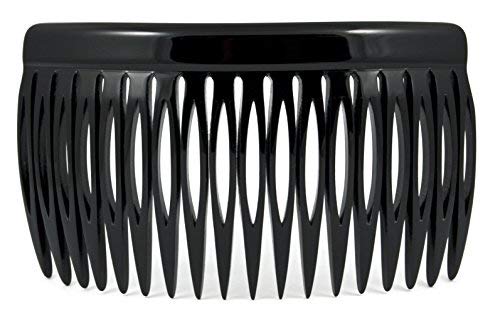 BUCO Klassischer, zeitloser Einsteckkamm in sehr hoher Wertigkeit (9 cm, schwarz) für Frauen mit feinem Haar (50+) von BUCO