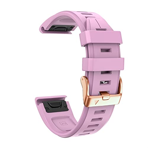 BUDAY 20 mm weiches Silikon-Armband für Garmin Fenix 7S/5S Plus/6S/5S/Instinct 2S/D2, mit rotgoldener Schnalle, Silikon-Schnellwechselarmbänder, Fenix 6S 6S Pro, Achat von BUDAY