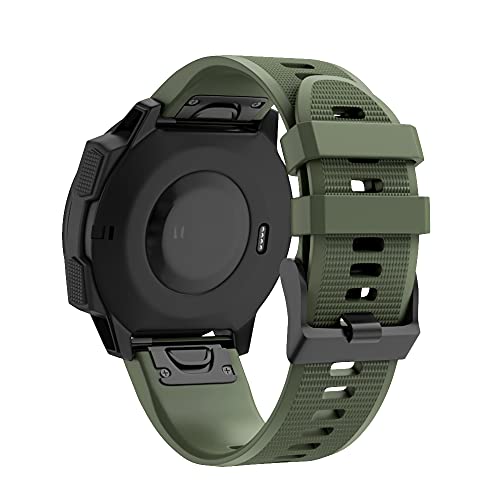 BUDAY 26 mm 22 mm Smartwatch-Armband für Garmin Fenix 6 6S 6X 7 7X 5X 5 5S Schnellverschluss Fenix 7X Fenix 6X Armband aus Silikon, 26mm Enduro, Achat von BUDAY