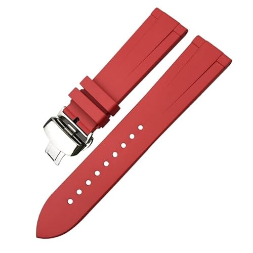 BUDAY Fluororubber Uhrenarmbänder für IWC Big Pilot Uhren IW3777, Gummi-Silikon, 19 mm, 20 mm, 21 mm, 22 mm, weiches Taucharmband, 20 mm, Achat von BUDAY