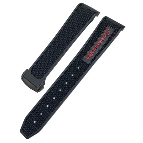 BUDAY Gummi-Silikon-Armband, weich, 19 mm, 21 mm, 20 mm, passend für Omega Speedmaster 326 Uhrenarmband, Seamaster 300, Schwarz, Sportarmband-Werkzeuge, 18 mm, Achat von BUDAY