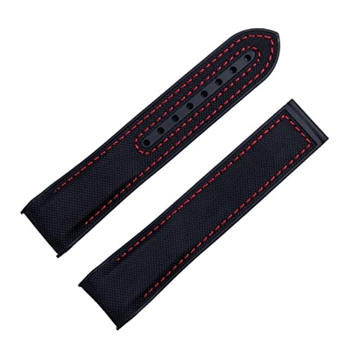 BUDAY Nylon-Gummi-Uhrenarmband für Omega-Armband, Seamaster, Planet, Ozean, Faltschließe, Uhrenarmband, Zubehör, Armband, Kette, 20mm-Rose Buckle, Achat von BUDAY