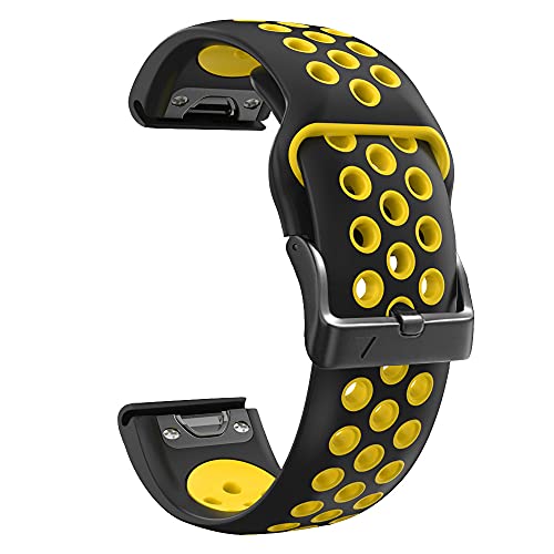 BUDAY QuickFit 26 22 mm Smart-Armbänder für Garmin Fenix 7X 7 6 6X Pro 5 5X Plus 3HR Epix Easyfit Silikon Smartwatch Armband Handgelenkbänder, 26mm For Fenix 5X 5XPlus, Achat von BUDAY