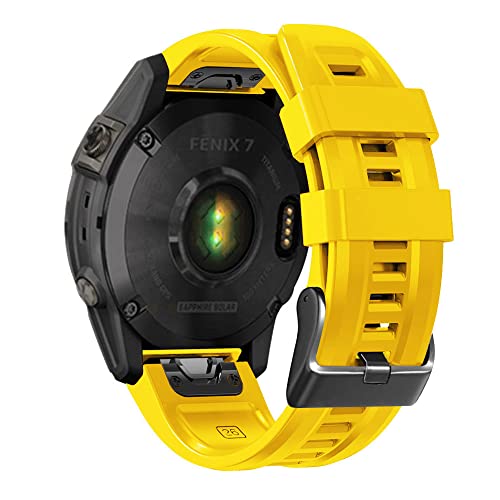 BUDAY Smartwatch-Schnellverschluss-Armband für Garmin Fenix 7 7X epix 22, 26 mm, Silikonband für Garmin 6, 6X, Pro 5, 5X Plus, 3, 3HR, 945 Correa, 22mm Width, Achat von BUDAY