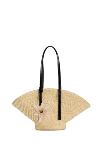 BUDAY Strohhandtaschen für Damen, handgefertigt, für Reisen, Strand, Sommer, Einkaufstasche, Einkaufstasche, Korb, Bolsa, 1, Einheitsgröße von BUDAY