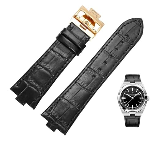 BUDAY Uhrenarmband aus echtem Leder für Vacheron Constantin Overseas-Serie 4500 V, 5500 V, P47040, Edelstahl-Schnalle, 25–8 mm, 25-8mm, Achat von BUDAY