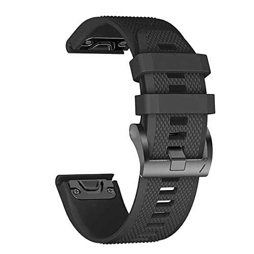 BUDAY Uhrenarmband für Garmin Fenix 7 7X 6 6X Pro 5 5X Plus 3HR 945 Saphir Epix weiches Silikon Smartwatch Armband 26 22 mm, 26mm Fenix 5X 5XPlus, Achat von BUDAY