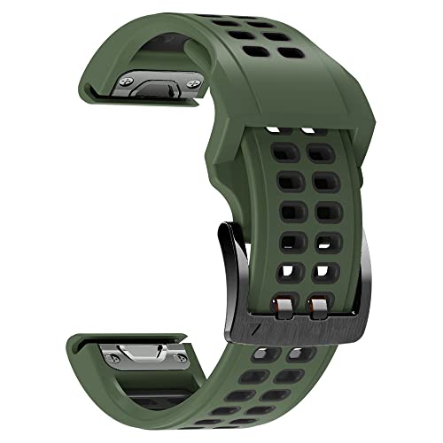 BUDAY Uhrenarmband für Garmin Fenix 7 7X 6 6X Pro 5 5X Plus 3HR 945 Saphir Epix weiches Silikon Smartwatch Armband 26 22 mm, Forerunner 935 945, Achat von BUDAY