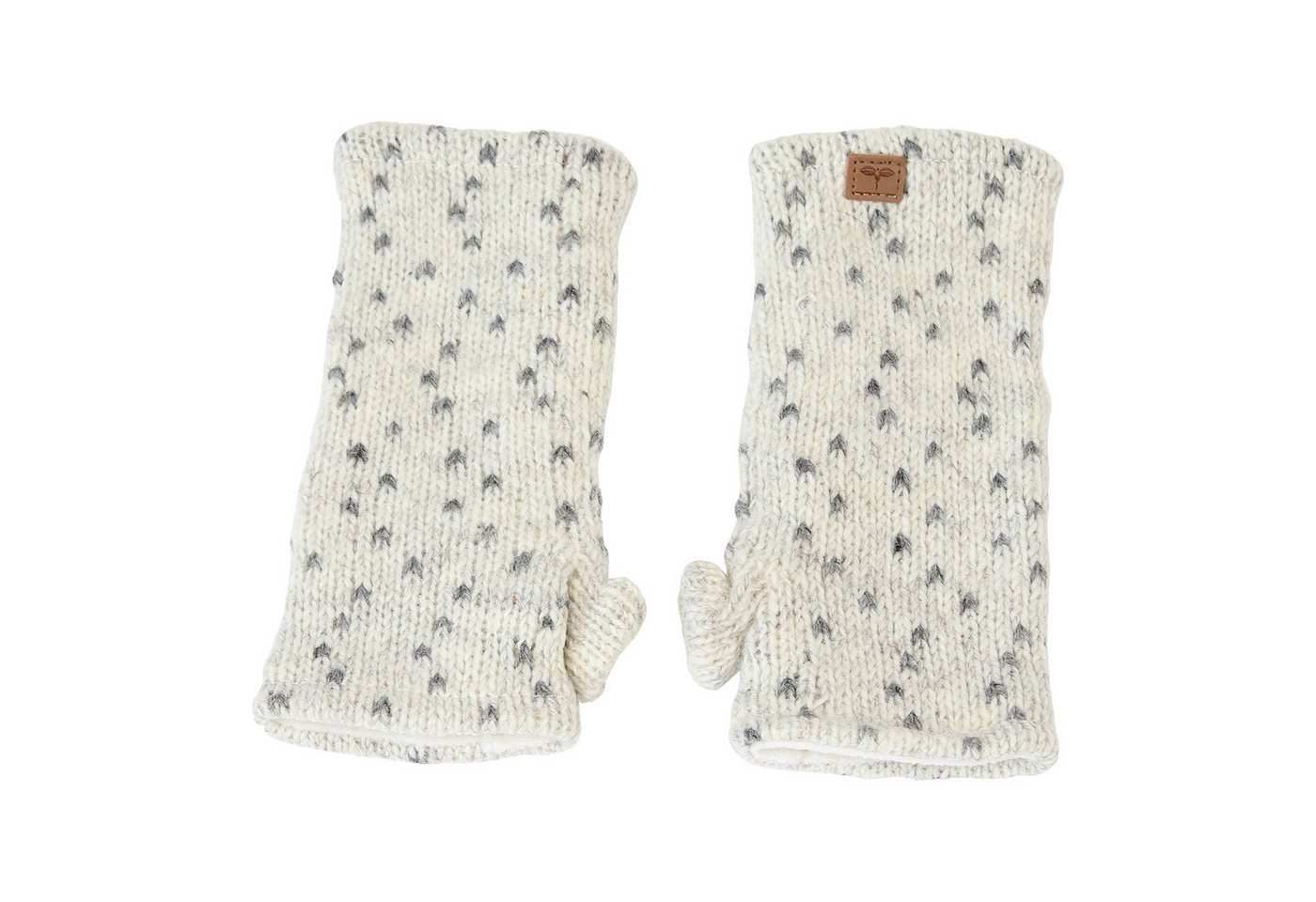 BUDDHA arts&more Armstulpen Gemusterte Pulswärmer mit Daumen Handarbeit aus Nepal von BUDDHA arts&more