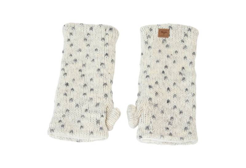 BUDDHA arts&more Armstulpen Gemusterte Pulswärmer mit Daumen Handarbeit aus Nepal von BUDDHA arts&more