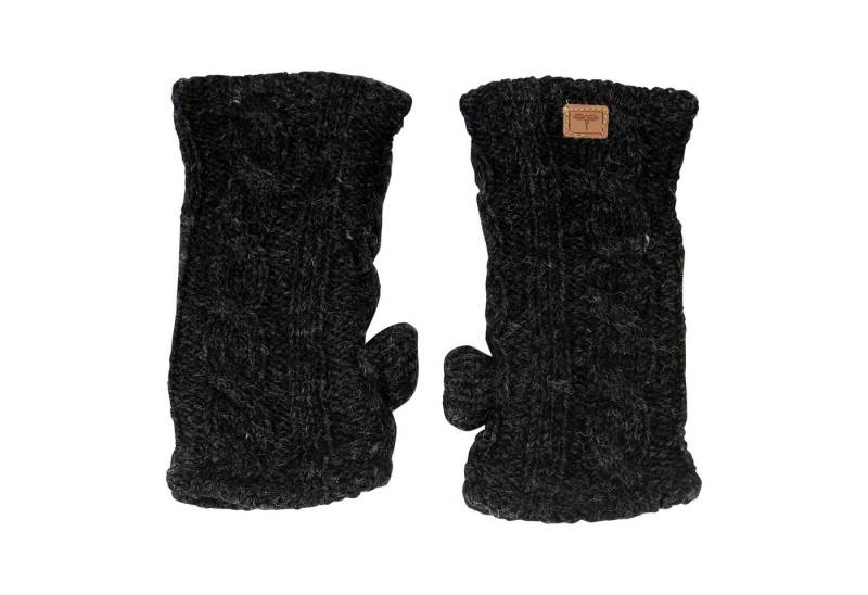 BUDDHA arts&more Armstulpen Pulswärmer Armstulpen Zopfmuster mit Daumen Handarbeit aus Nepal von BUDDHA arts&more