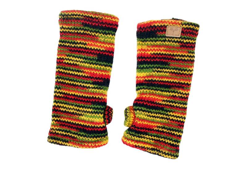 BUDDHA arts&more Armstulpen Pulswärmer Stulpen mit Daumen verschiedene Farben Handarbeit aus Nepal von BUDDHA arts&more