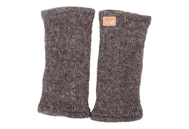 BUDDHA arts&more Armstulpen Pulswärmer Stulpen mit Daumenschlitz Handarbeit aus Nepal Handwärmer von BUDDHA arts&more