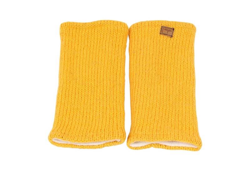 BUDDHA arts&more Armstulpen Pulswärmer Stulpen mit Daumenschlitz Handarbeit aus Nepal Handwärmer von BUDDHA arts&more