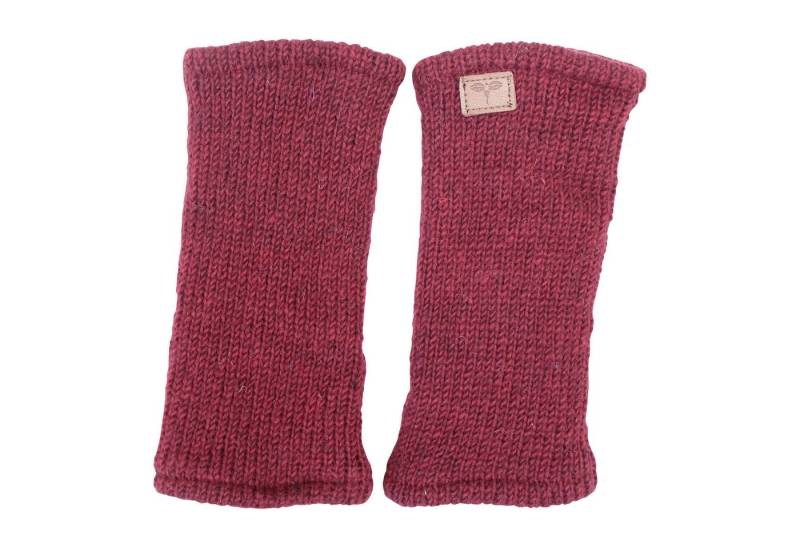 BUDDHA arts&more Armstulpen Pulswärmer Stulpen mit Daumenschlitz Handarbeit aus Nepal Handwärmer von BUDDHA arts&more