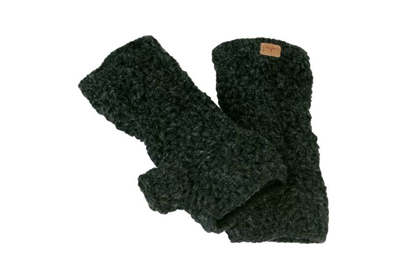 BUDDHA arts&more Armstulpen Pulswärmer mit Blumenmuster Handarbeit aus Nepal von BUDDHA arts&more