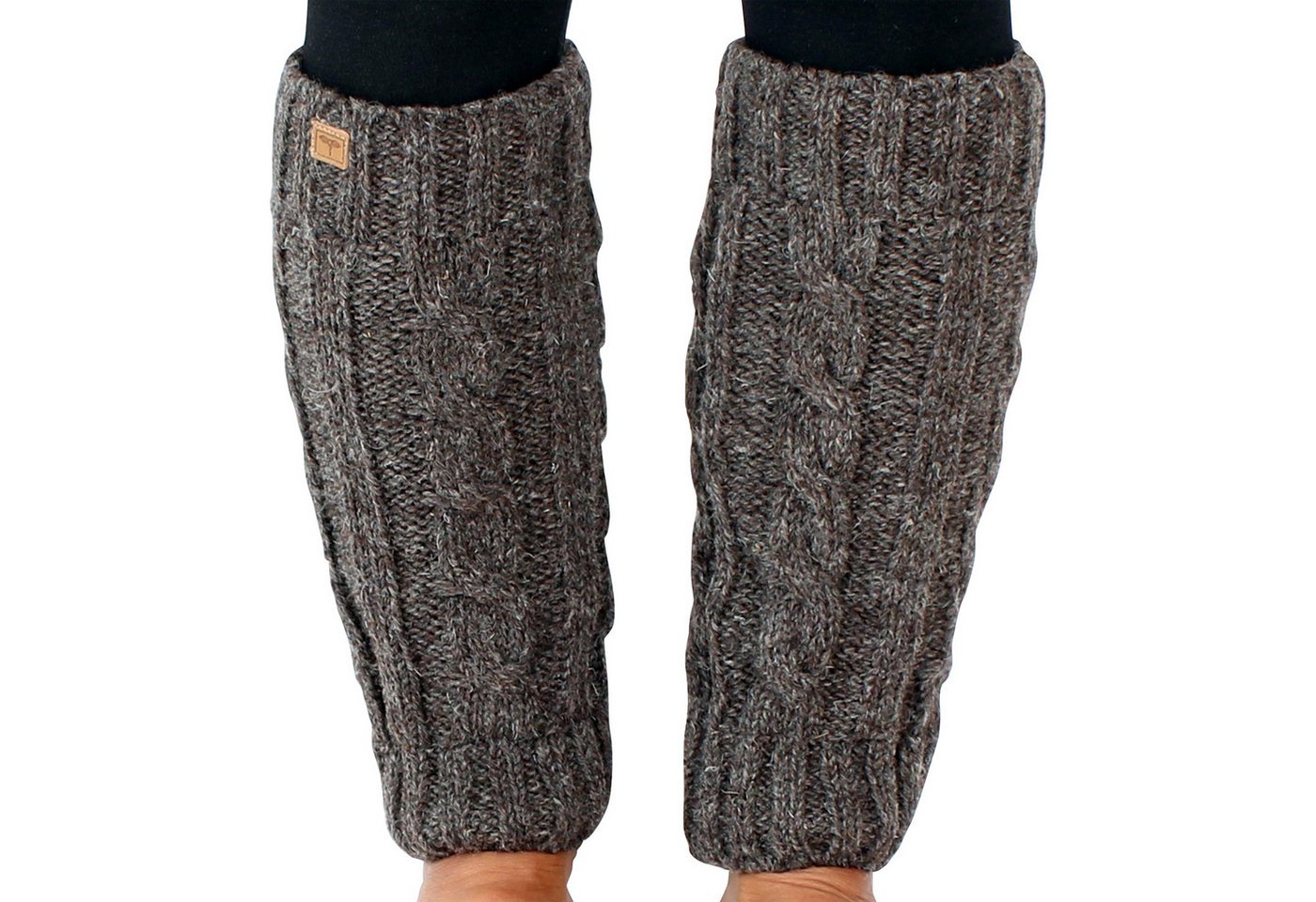 BUDDHA arts&more Beinstulpen Handgearbeitete gefütterte Beinstulpen aus Nepal Einheitsgöße von BUDDHA arts&more