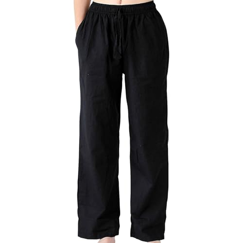 BUDDHA arts&more Bequeme Hose AUS Nepal 2 Farben 5 GRÖßEN * 100% Baumwolle Handarbeit Vintage (L, Schwarz) von BUDDHA arts&more