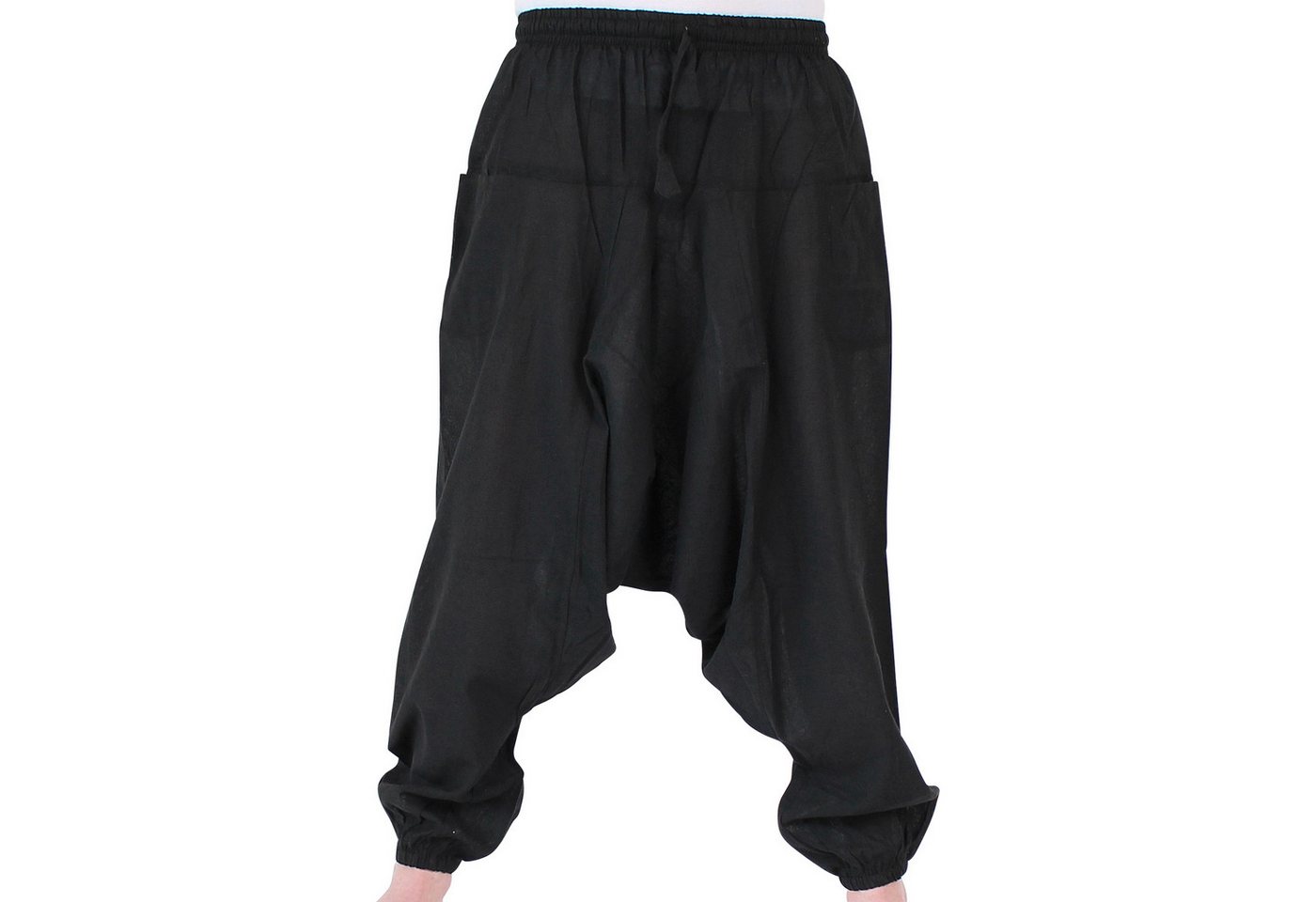 BUDDHA arts&more Haremshose Einfarbige Haremshose aus Nepal elastischer Bund von BUDDHA arts&more