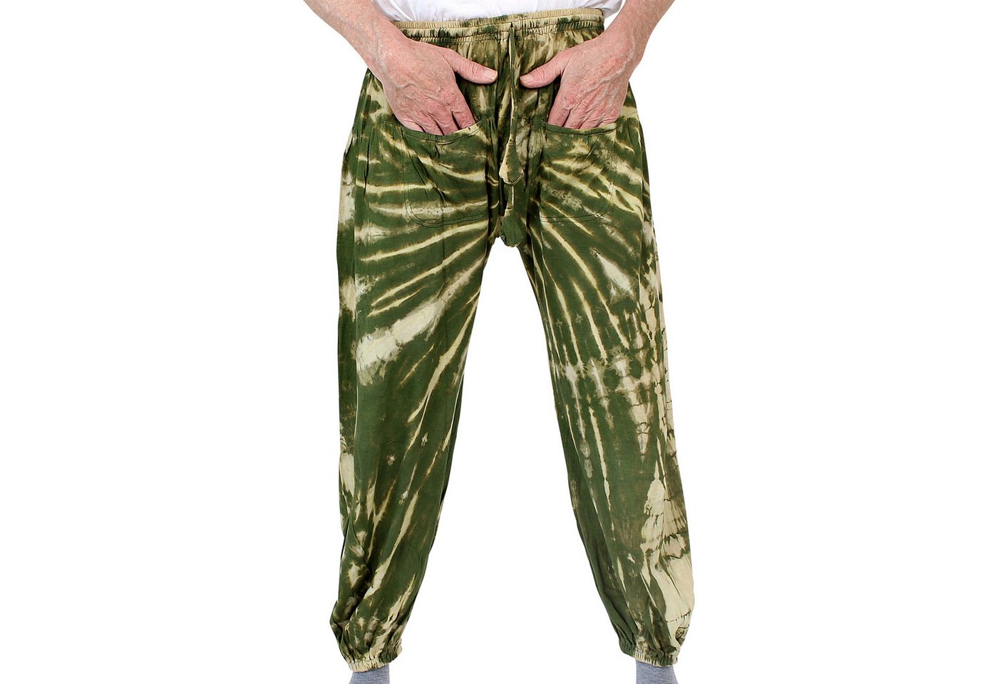 BUDDHA arts&more Haremshose Gebatikte Ballonhose aus Nepal Handarbeit Gebatikt von BUDDHA arts&more