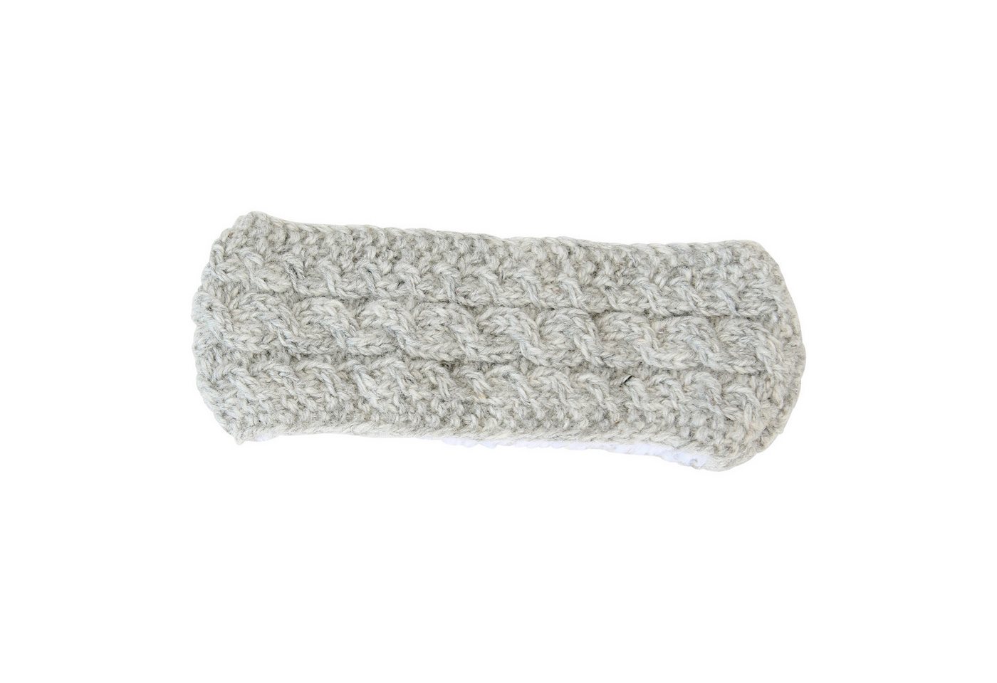 BUDDHA arts&more Stirnband Gefüttertes Stirnband mit Zopfmuster Handarbeit aus Nepal von BUDDHA arts&more