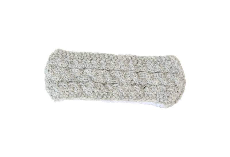 BUDDHA arts&more Stirnband Gefüttertes Stirnband mit Zopfmuster Handarbeit aus Nepal von BUDDHA arts&more