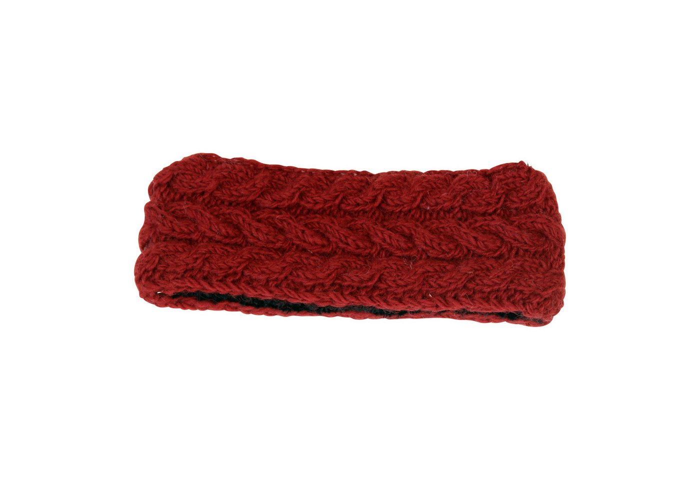 BUDDHA arts&more Stirnband Gefüttertes Stirnband mit Zopfmuster Handarbeit aus Nepal von BUDDHA arts&more