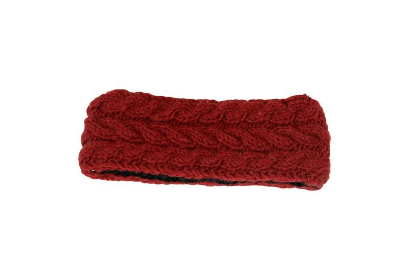 BUDDHA arts&more Stirnband Gefüttertes Stirnband mit Zopfmuster Handarbeit aus Nepal von BUDDHA arts&more